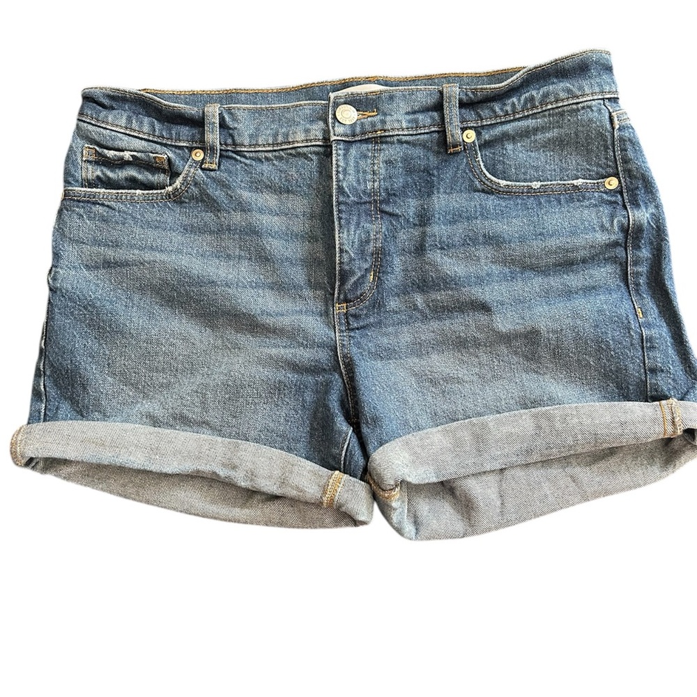 The Loft Denim Blue Women's The Roll Shorts